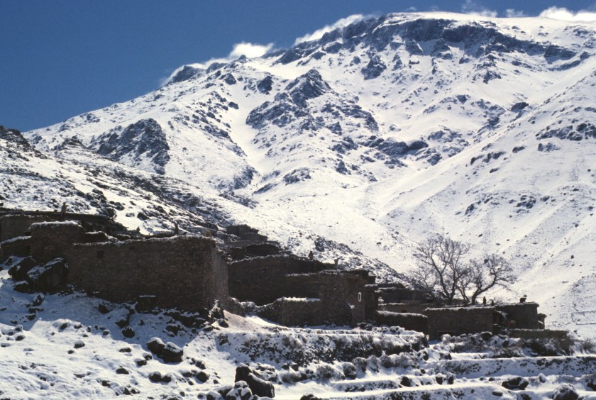 morocco high atlas tachdert snow roof
